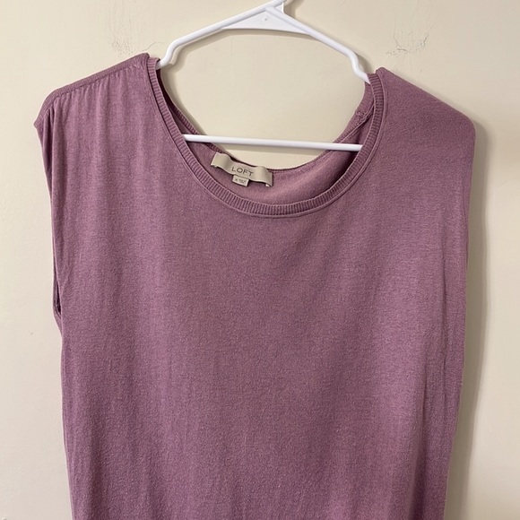 LOFT Sleeveless Knit Lilac Purple Sweater M - Picture 2 of 8